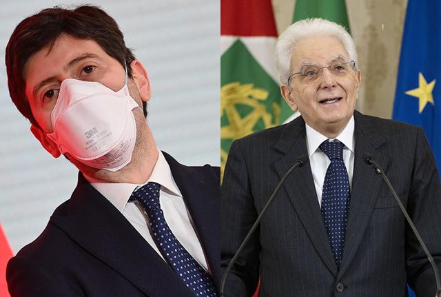 Roberto Speranza Sergio Mattarella lapresse