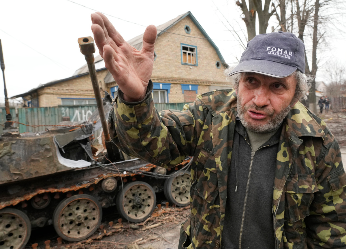 guerra ucraina, russia, putin, bucha. (AP Photo/Efrem Lukatsky/Lapresse)