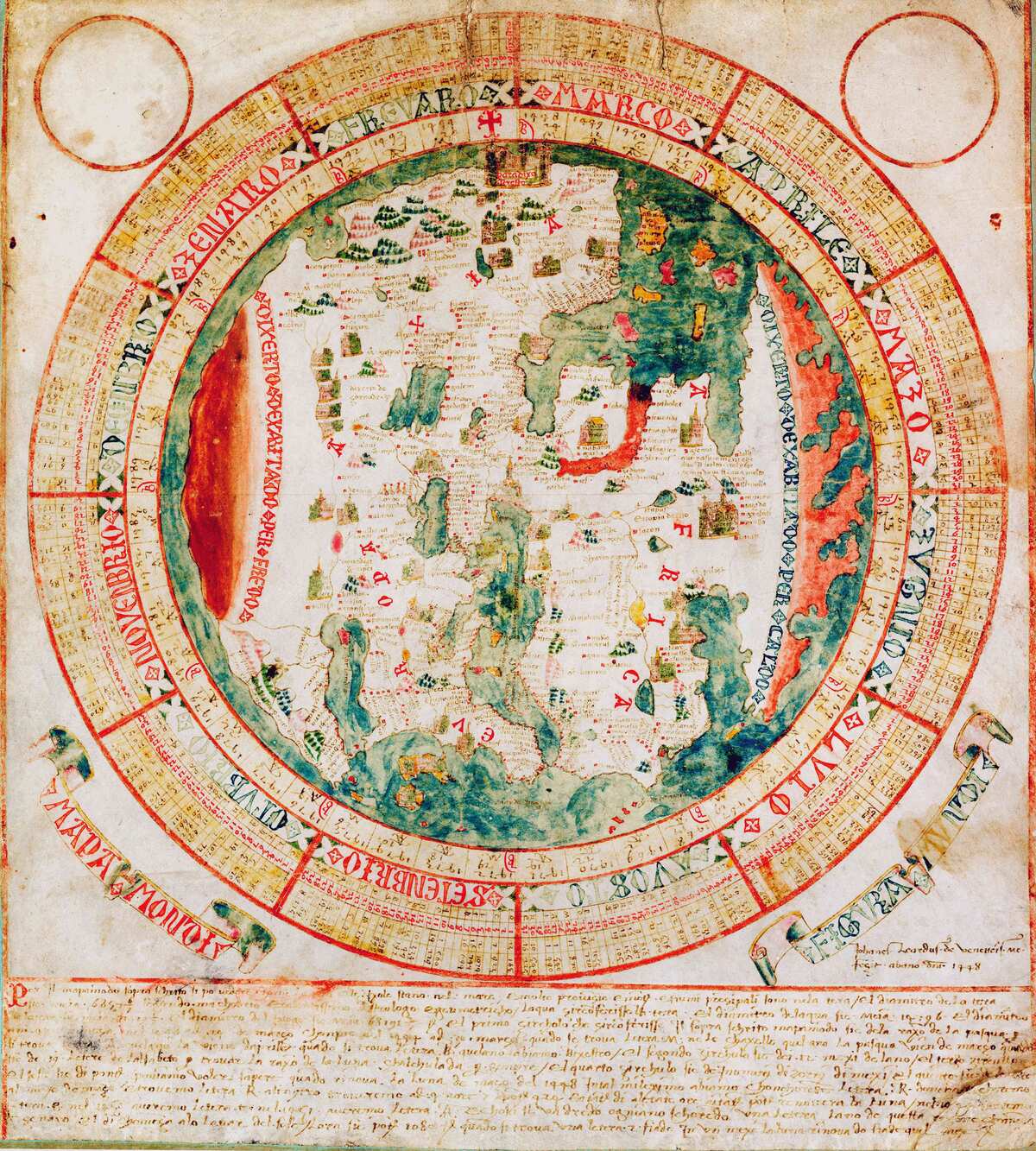 Pigafetta Giovanni Leardo Mappamondo, 1448 PART0,5x
