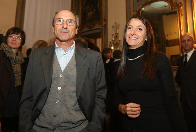 Giuseppe Furino, detto "Beppe", con la figlia Federica, giornalista (LaPresse)