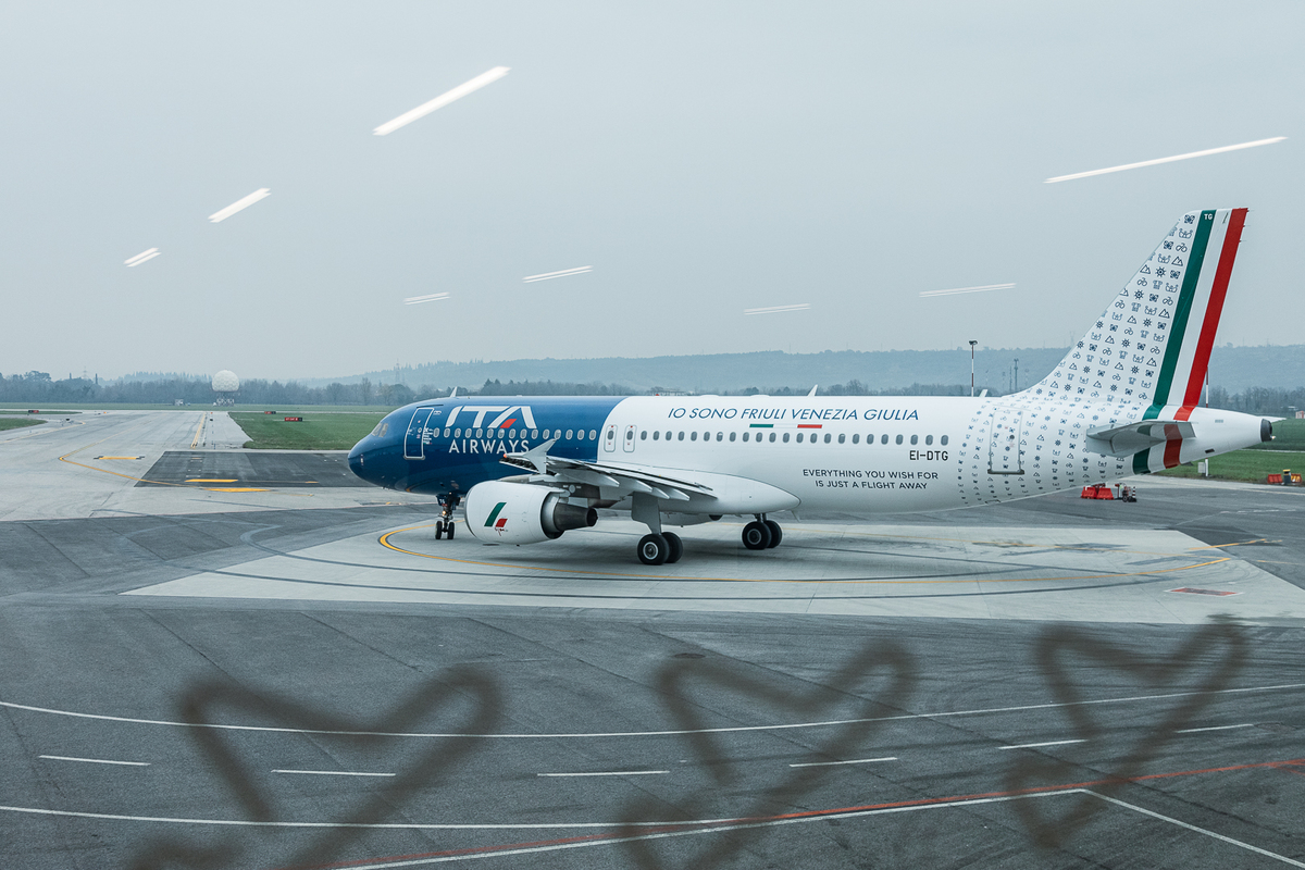 ITA Airways, l’Airbus A320 dedica la livrea al Friuli Venezia Giulia