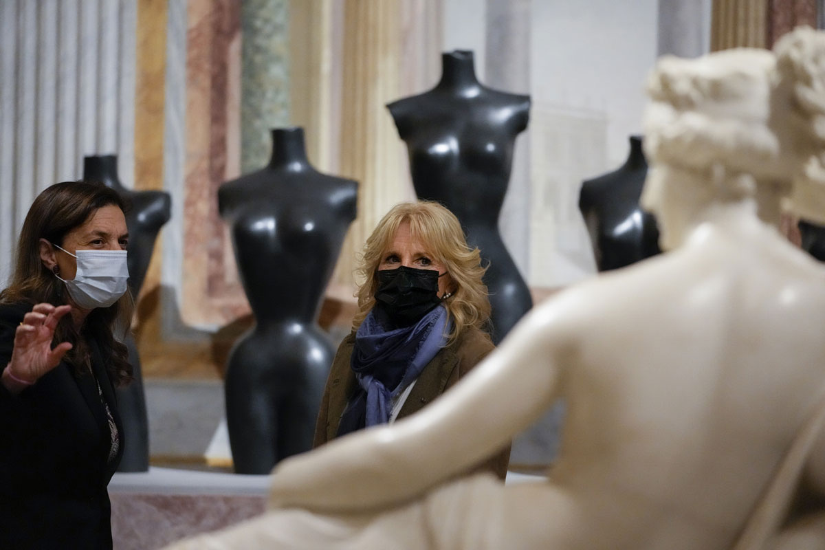 a First lady Jill Biden visita il Museo e Galleria Borghese