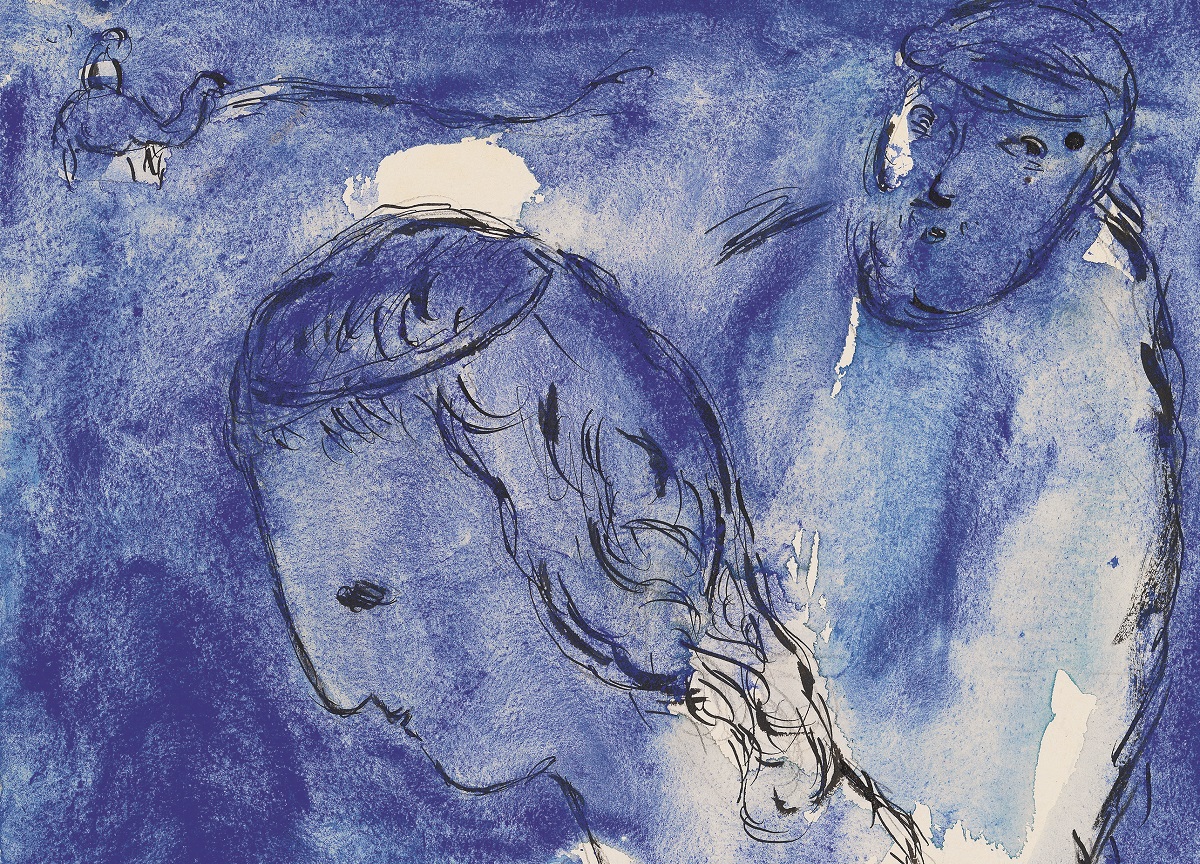 Chagall Marc, Abraham and Sarah, ca 1956 B90 0311