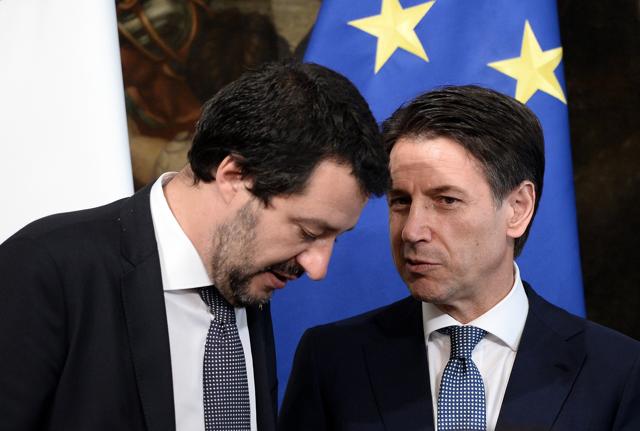 Giuseppe Conte e Matteo Salvini (Lapresse)