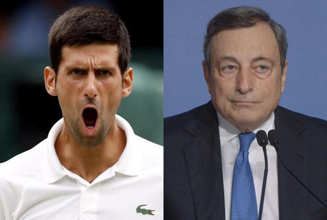 Novak Djokovic Mario Draghi