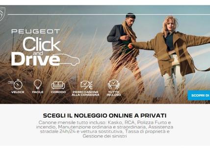 Nasce “Peugeot click and drive” il noleggio per i clienti privati