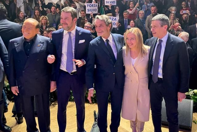 Fontana e i leader del centrodestra