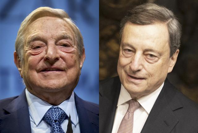 George Soros e Mario Draghi