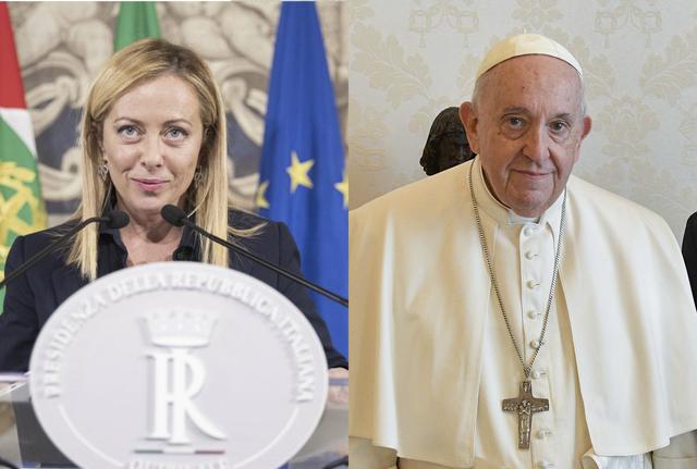 Giorgia Meloni e Papa Francesco