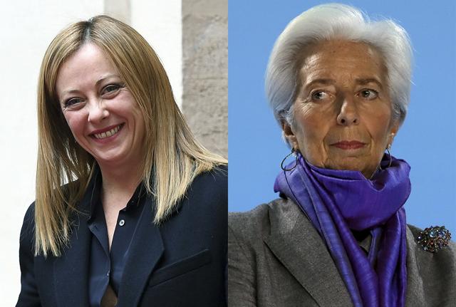 Giorgia Meloni e Christine Lagarde