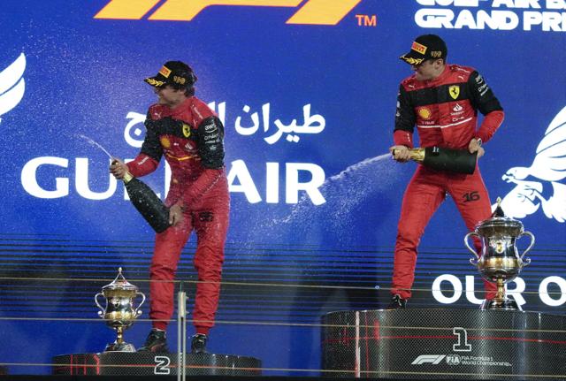 Leclerc e Sainz (foto Lapresse)