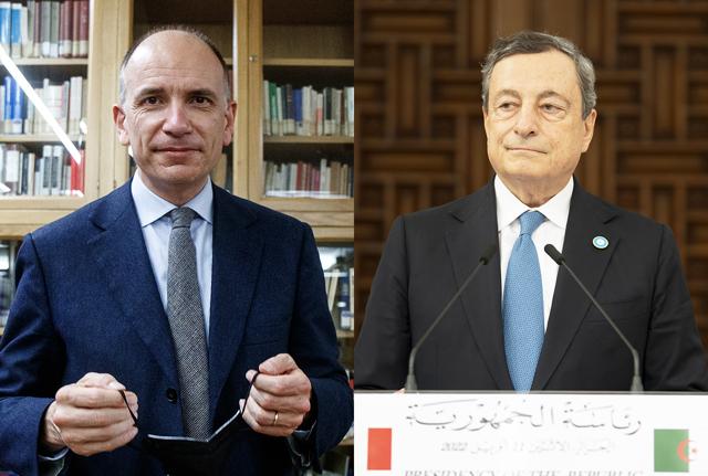 Enrico Letta e Mario Draghi 