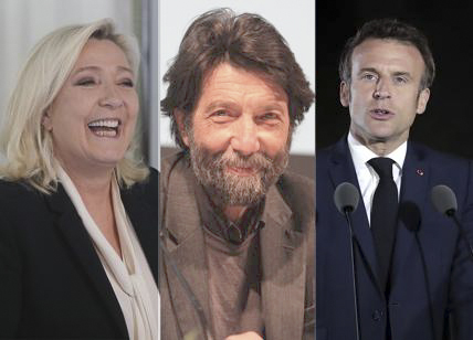 Marine Le Pen, Massimo Cacciari e Emmanuel Macron