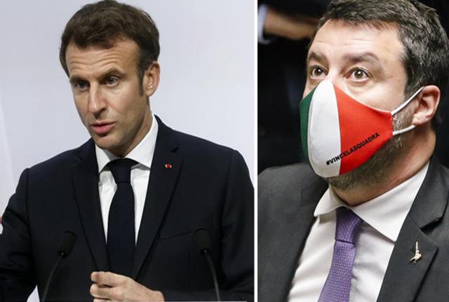 Macron - Salvini (Lapresse)