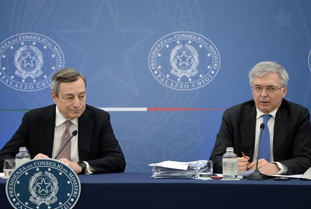 Mario Draghi e Daniele Franco