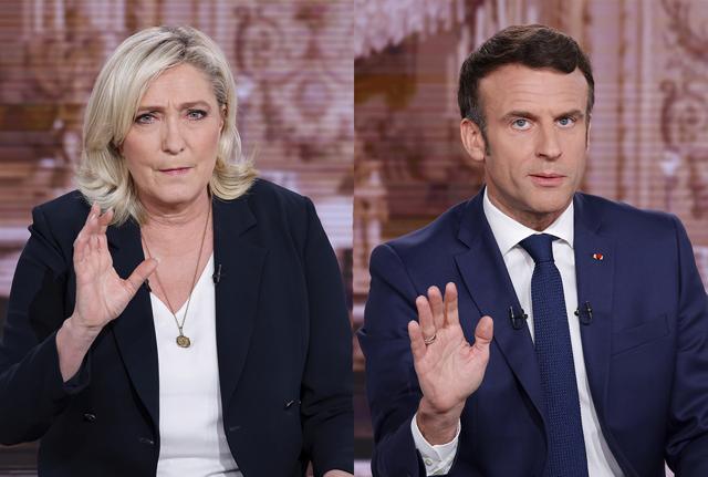 Marine Le Pen e Emmanuel Macron