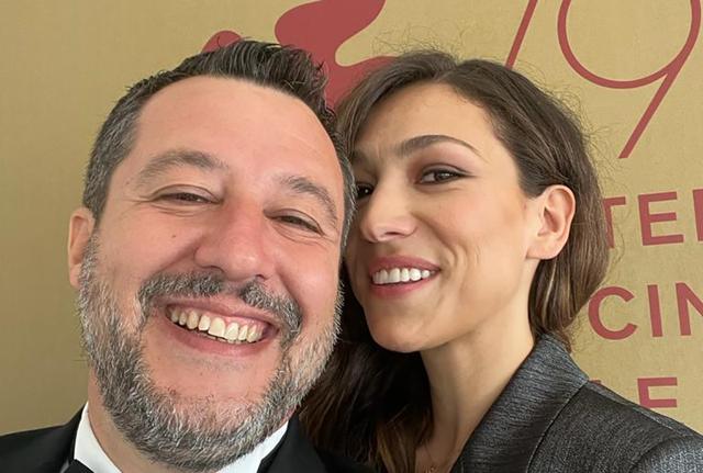 Matteo Salvini e Francesca Verdini