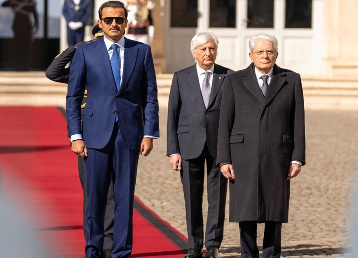 Mattarella e Hamad Al Thani