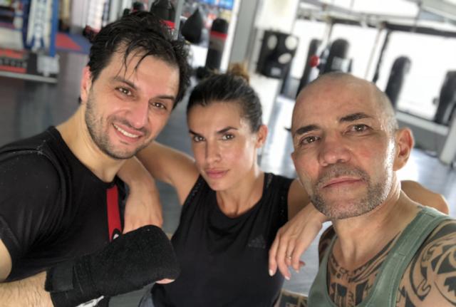 Da sinistra: Michele Briamonte, Elisabetta Canalis e Angelo Valente