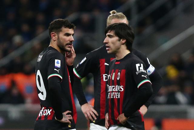 Theo Hernandez e Sandro Tonali (foto Lapresse)