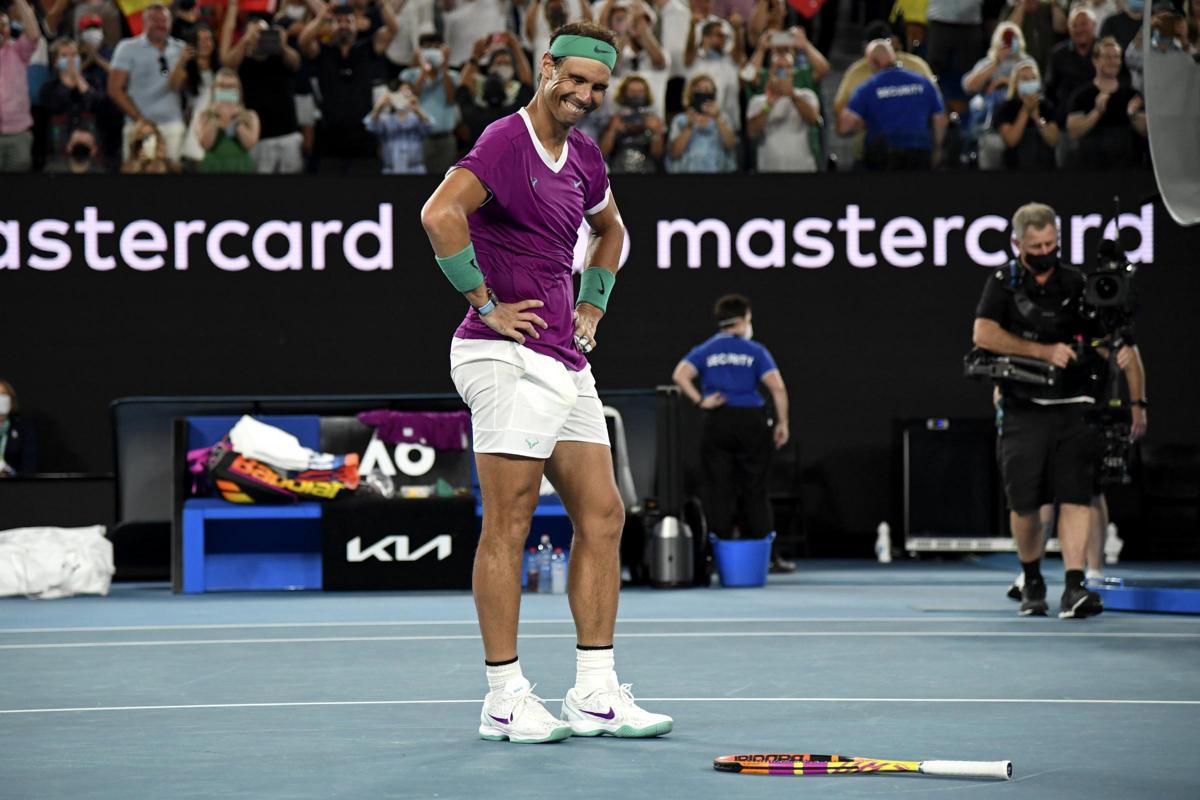 Nadal Australian Open 21 slam Medvedev Federer