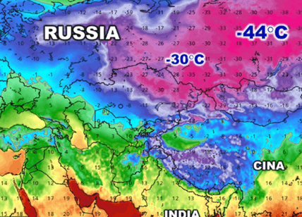 Meteo, freddissimo (-44 gradi) in Siberia diretto verso l'Italia!