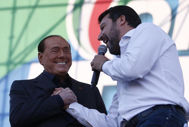 Matteo Salvini e Silvio Berlusconi (Lapresse)