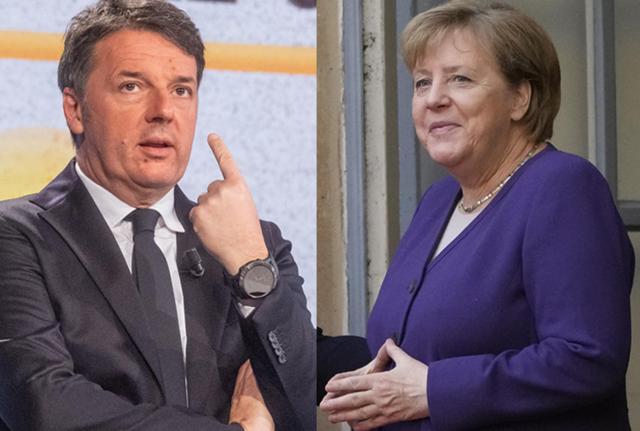 Matteo Renzi - Angela Merkel (Lapressse)