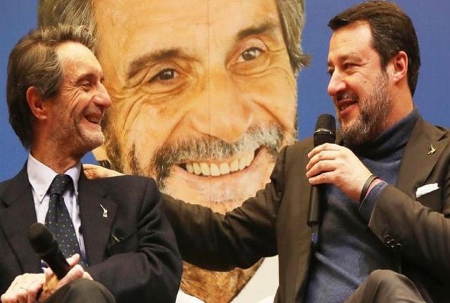 Attilio Fontana e Matteo Salvini