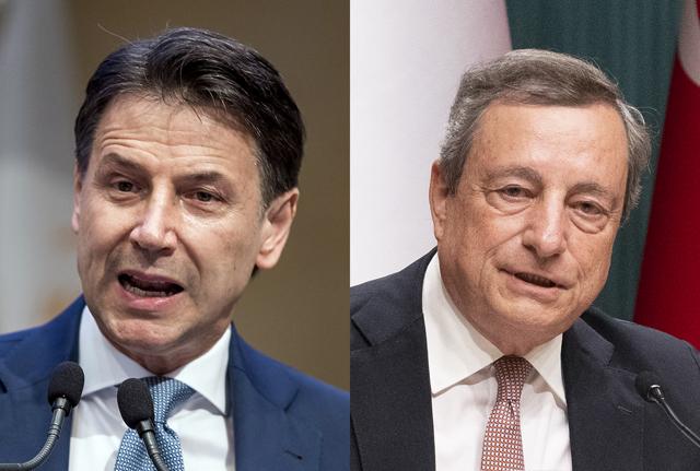 Giuseppe Conte e Mario Draghi