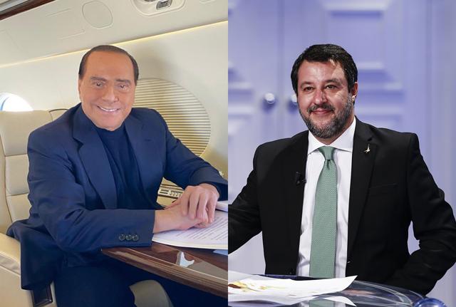 Slvio Berlusconi e Matteo Salvini