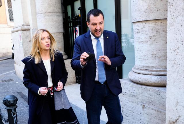 Giorgia Meloni e Matteo Salvini (Lapresse)