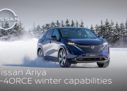 Nissan Ariya e-4ORCE, neve e ghiaccio non le fanno paura