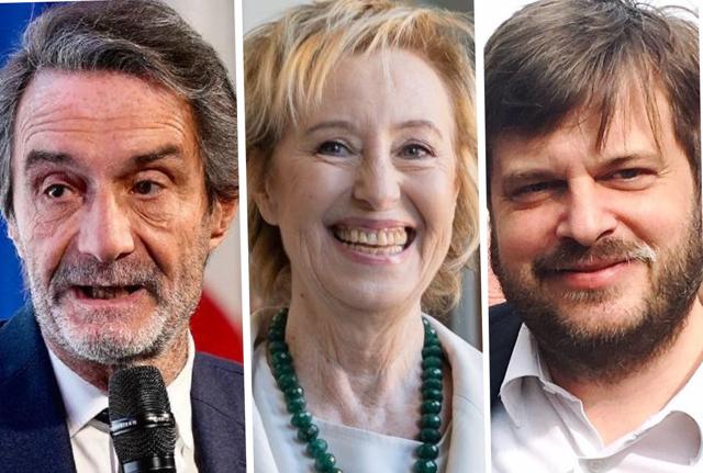 Attilio Fontana, Letizia Moratti, Pierfrancesco Majorino