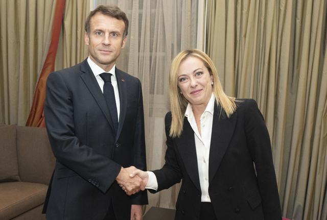 Emmanuel Macron e Giorgia Meloni