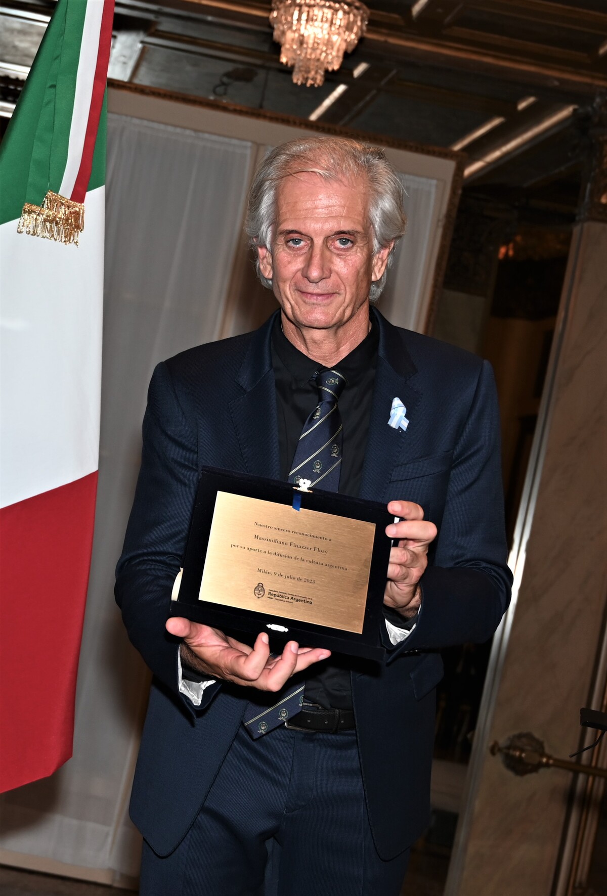 Massimiliano Finazzer Flory premio alla cultura letteraria Argentina