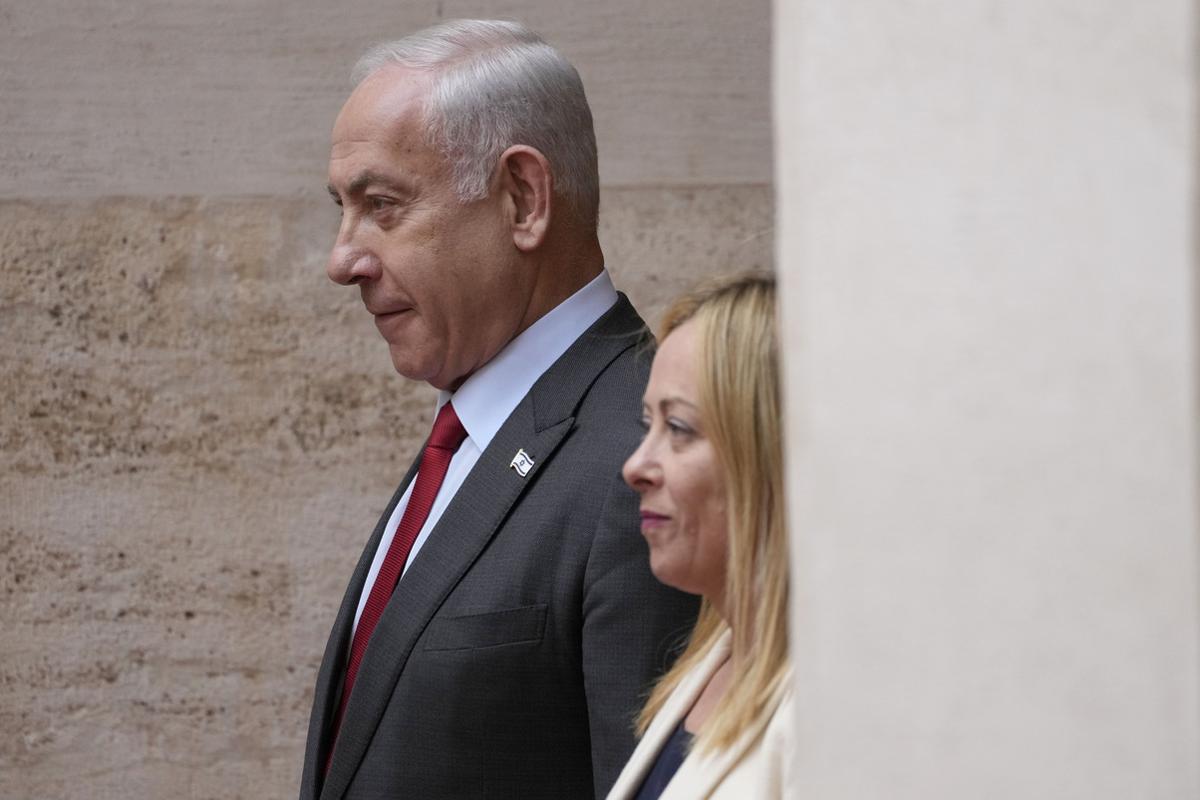 Giorgia Meloni incontra a Roma  il premier israeliano Benjamin Netanyahu