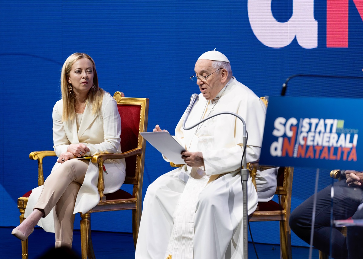 Papa Francesco riceve la Presidente Meloni agli Stati Generali della natalita' a Roma