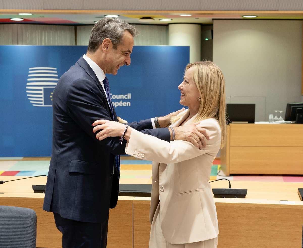 Giorgia Meloni al Consiglio Europeo a Bruxelles