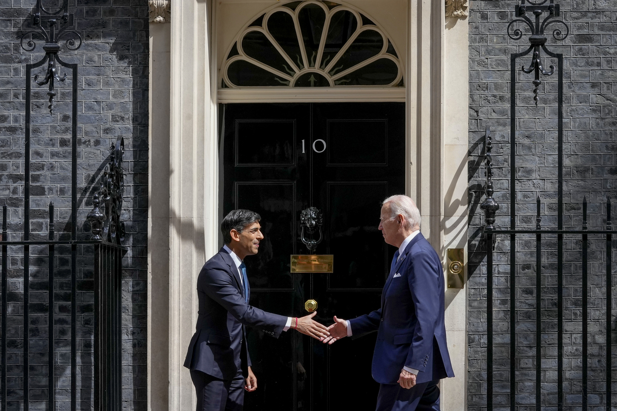 Joe Biden incontra Rishi Sunak a Downing Street