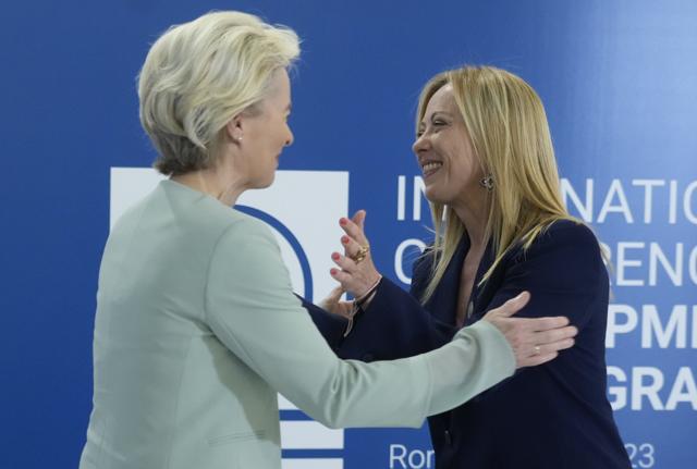 Ursula Von Der Leyen e Giorgia Meloni