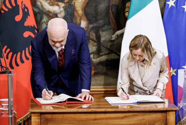 Edi Rama e Giorgia Meloni