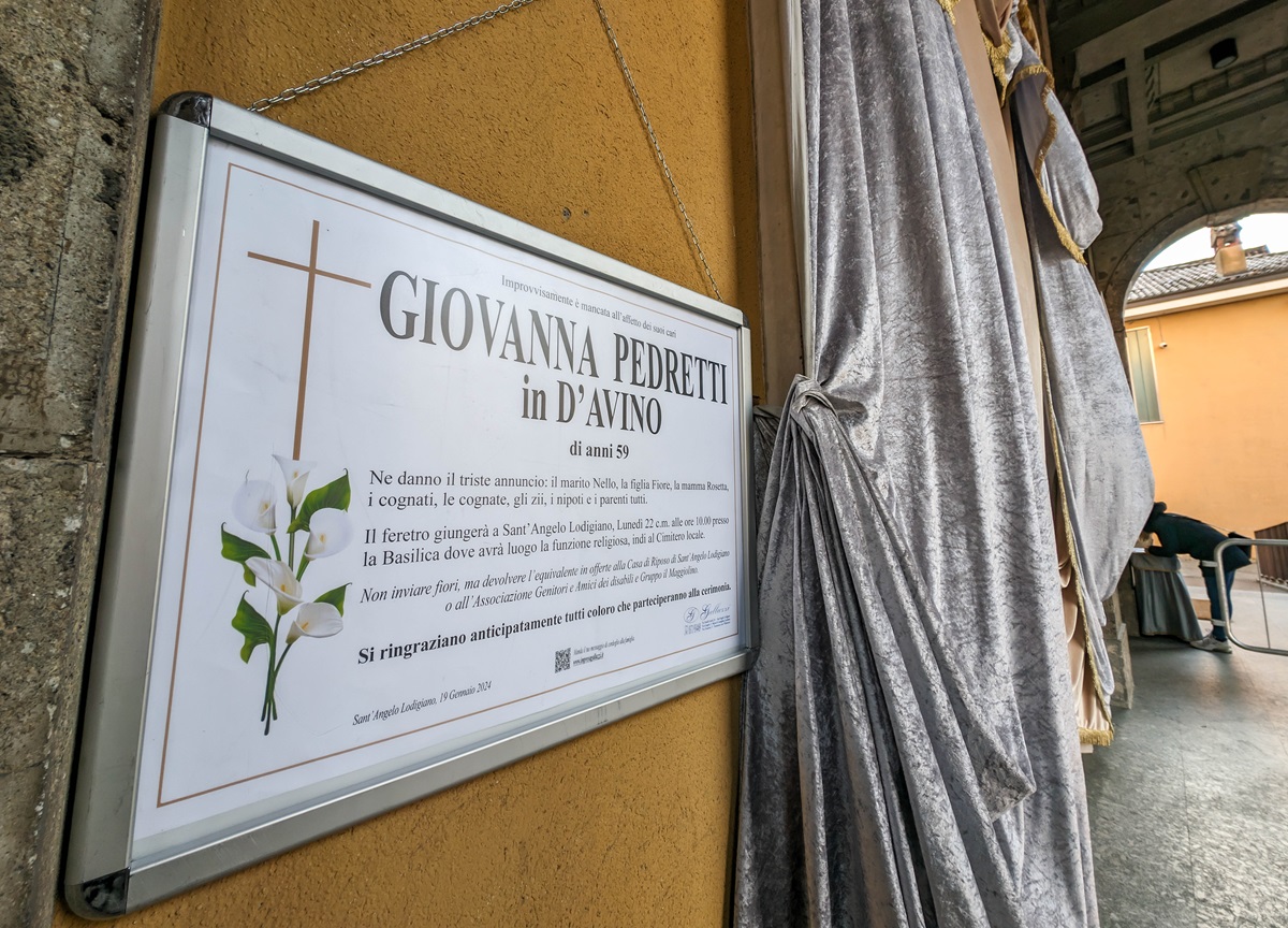 Lodi, i funerali di Giovanna Pedretti