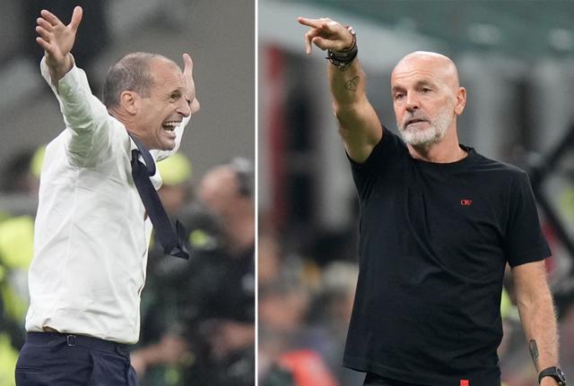 Allegri - Pioli (foto Lapresse)