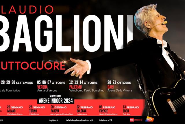 Claudio Baglioni, il tour "aTUTTOCUORE" entra nelle grandi arene d'Italia