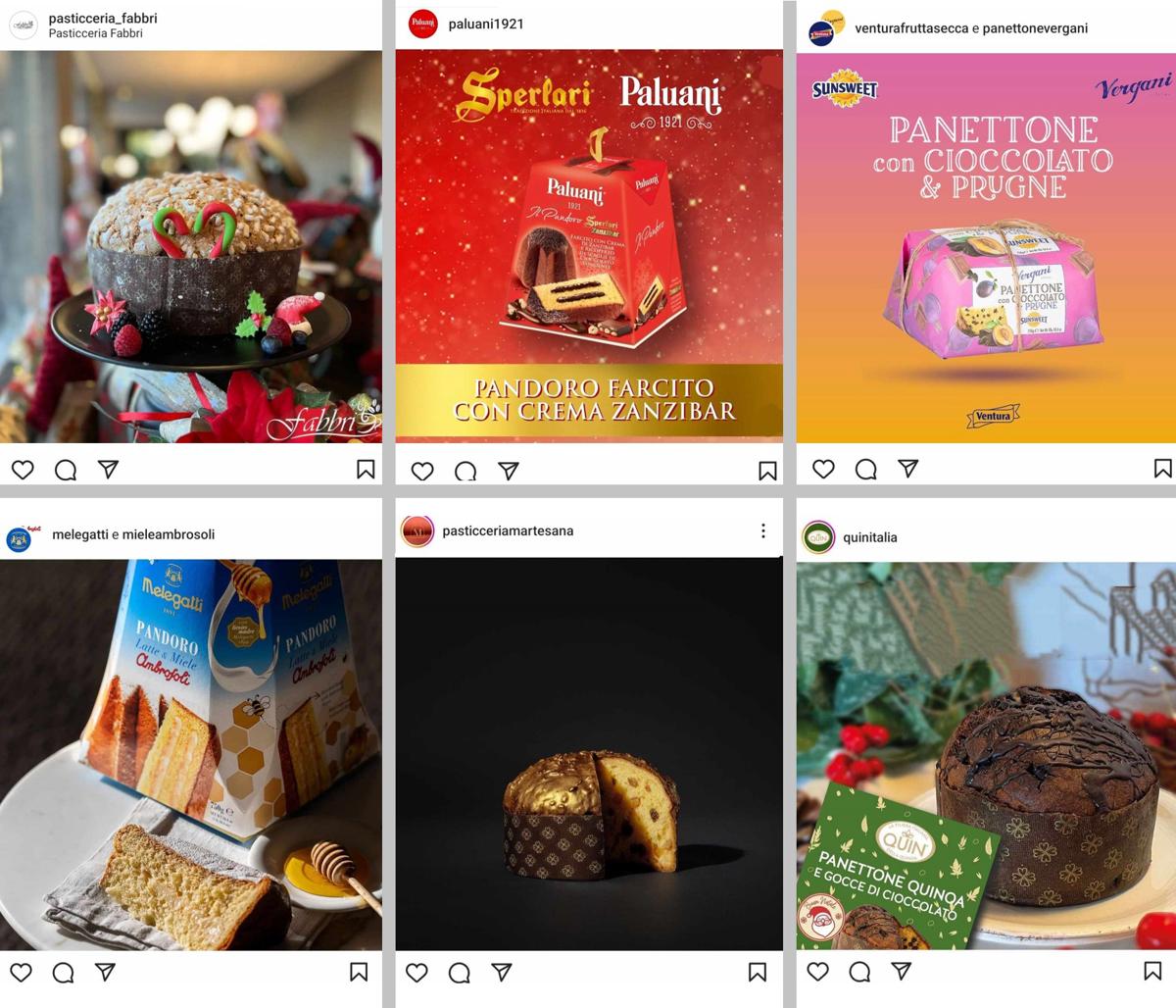 collage vari panettoni e pandori   instagram