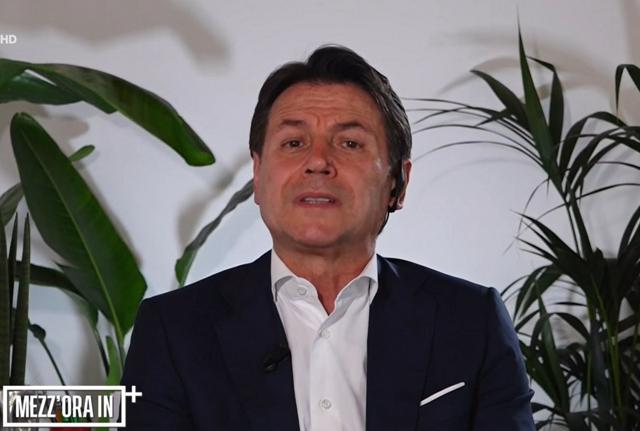 Giuseppe Conte a Mezz'ora in di Lucia Annunziata