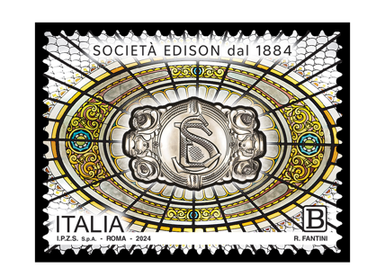 Edison suggella il 140° della fondazione con un francobollo ordinario