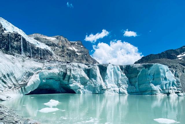 Il ghiacciaio Fellaria in Valmalenco