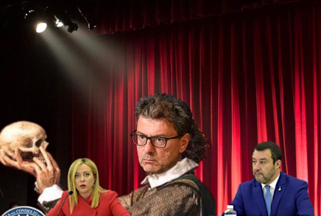 Giancarlo Giorgetti, Giorgia Meloni, Matteo Salvini 